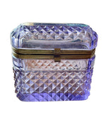 Load image into Gallery viewer, Antique French Amethyst Cut Glass Jewelry Box and Tray Set
