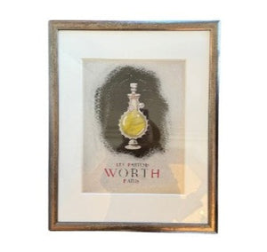 Framed Worth Perfume Ad Poster