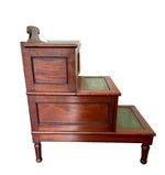 Load image into Gallery viewer, English Regency Mahogany Bed Steps with Leather Tops

