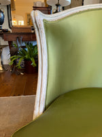 Load image into Gallery viewer, 19th C. French Louis XVI Sofa/ Canapé in Green Silk
