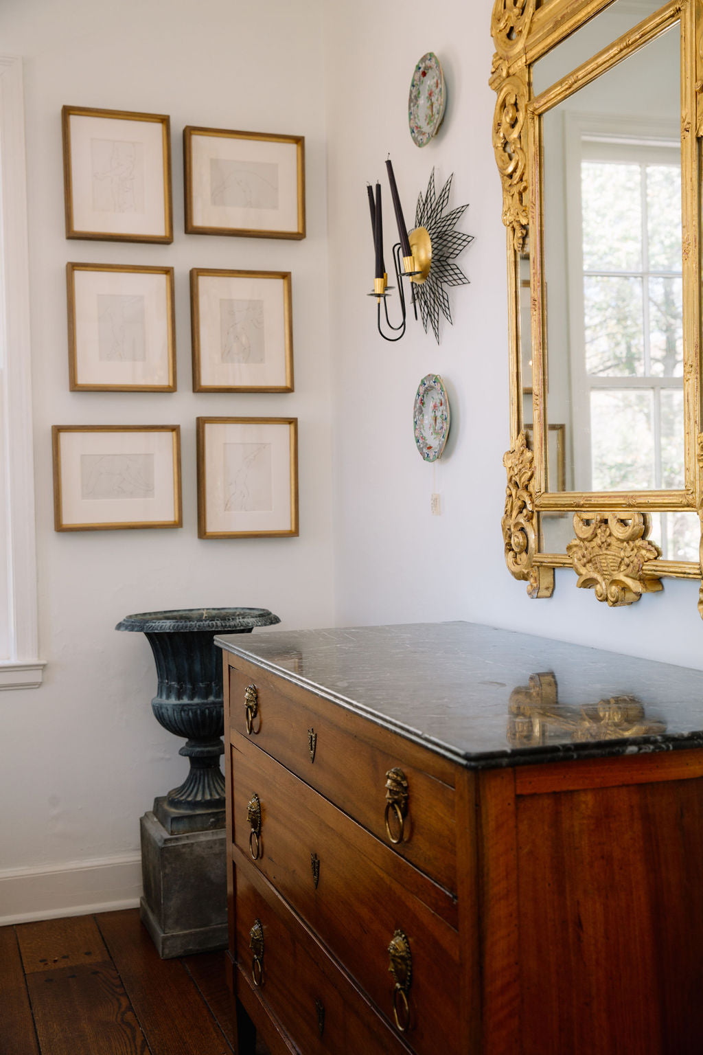 Antique French Directoire Commode with Marble Top