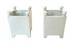 Load image into Gallery viewer, Pair of White Glazed Porcelain Cachepots
