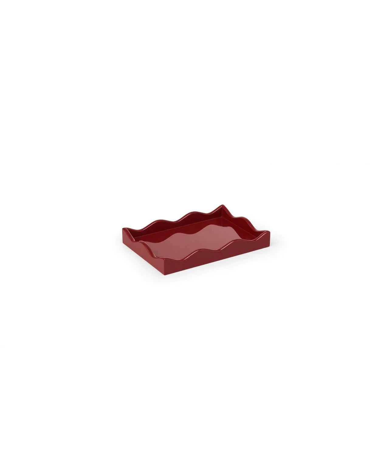 The Lacquer Company Mini Belles Rives Tray in Bordeaux Red