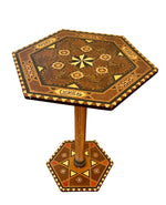 Load image into Gallery viewer, Hexagonal  Moorish Parquetry Side Table
