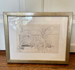 Load image into Gallery viewer, "Les Cypres" Vintage French Garden Pencil Sketch
