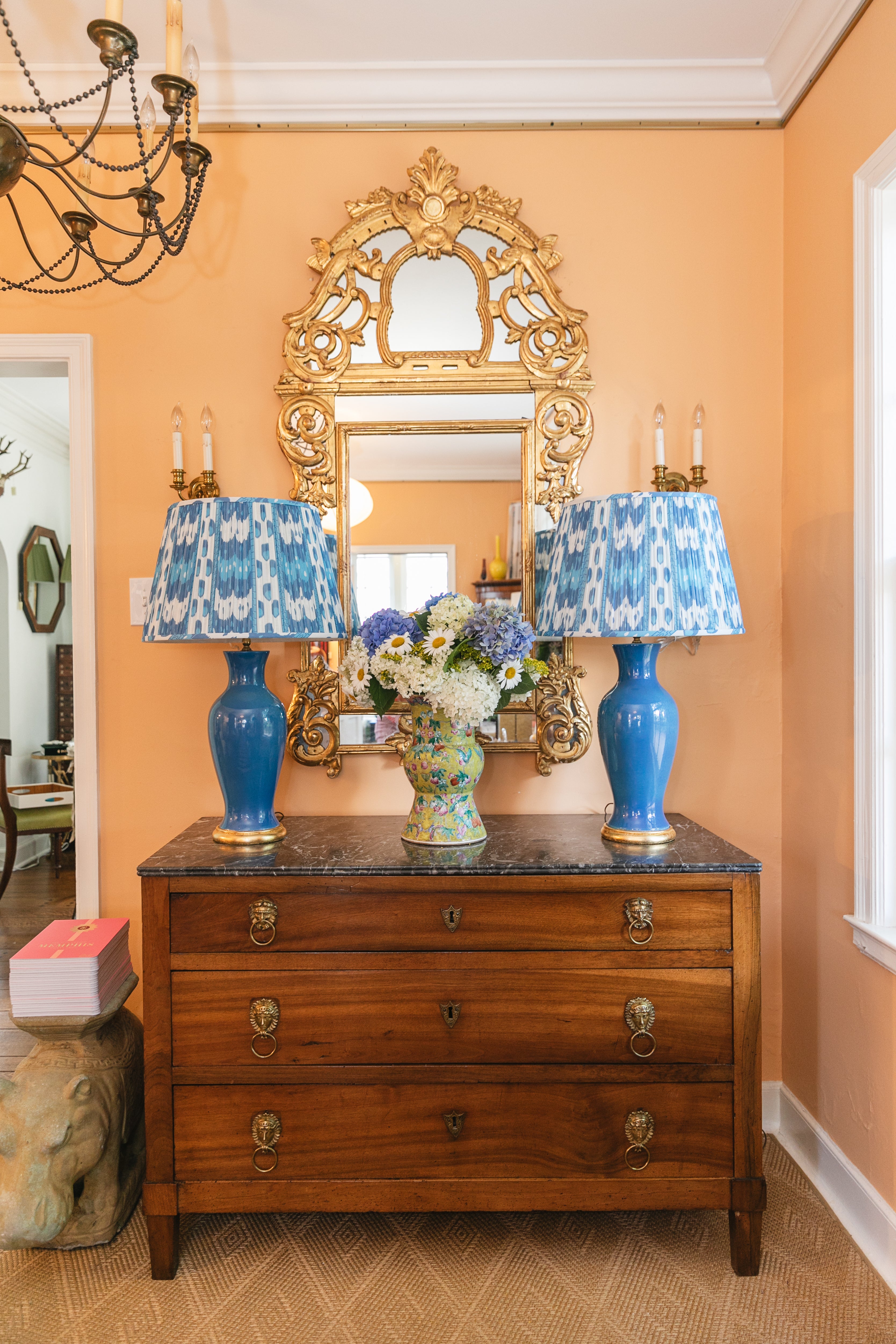 Antique French Directoire Commode with Marble Top