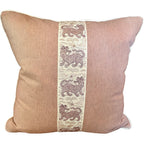 Load image into Gallery viewer, Pair of Pale Rose/Lavender Pillows Piped in White with Tiger Trim
