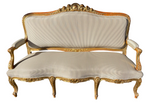 Load image into Gallery viewer, 19th C. Louis XV Style Gilded Settee
