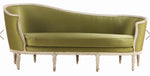 Load image into Gallery viewer, 19th C. French Louis XVI Sofa/ Canapé in Green Silk
