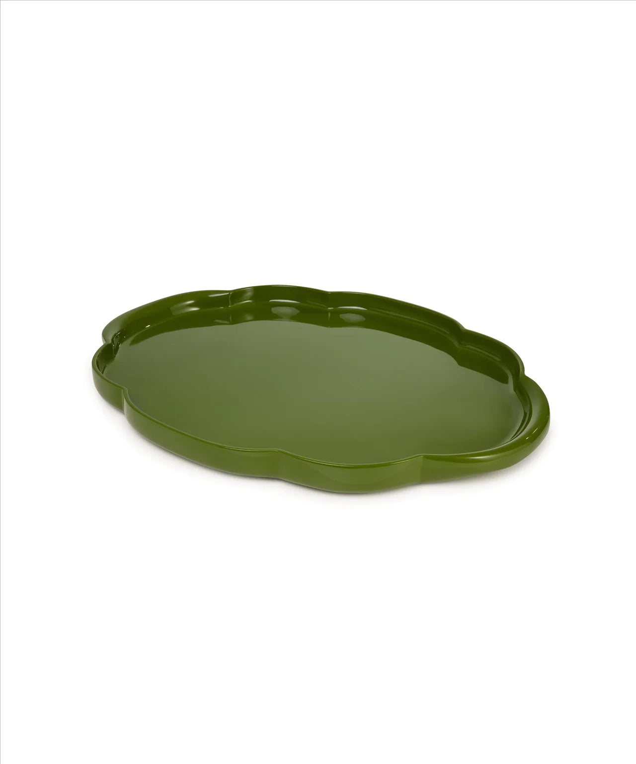 The Lacquer Company Oval Tray in Green