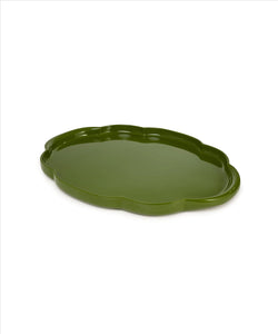 The Lacquer Company Oval Tray in Green