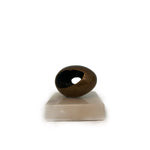 Load image into Gallery viewer, Midcentury Sculpture, Bronze Oval on White Marble
