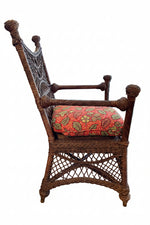 Load image into Gallery viewer, Antique American Wicker Armchair
