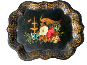 Vintage Tole Hand Painted Tray