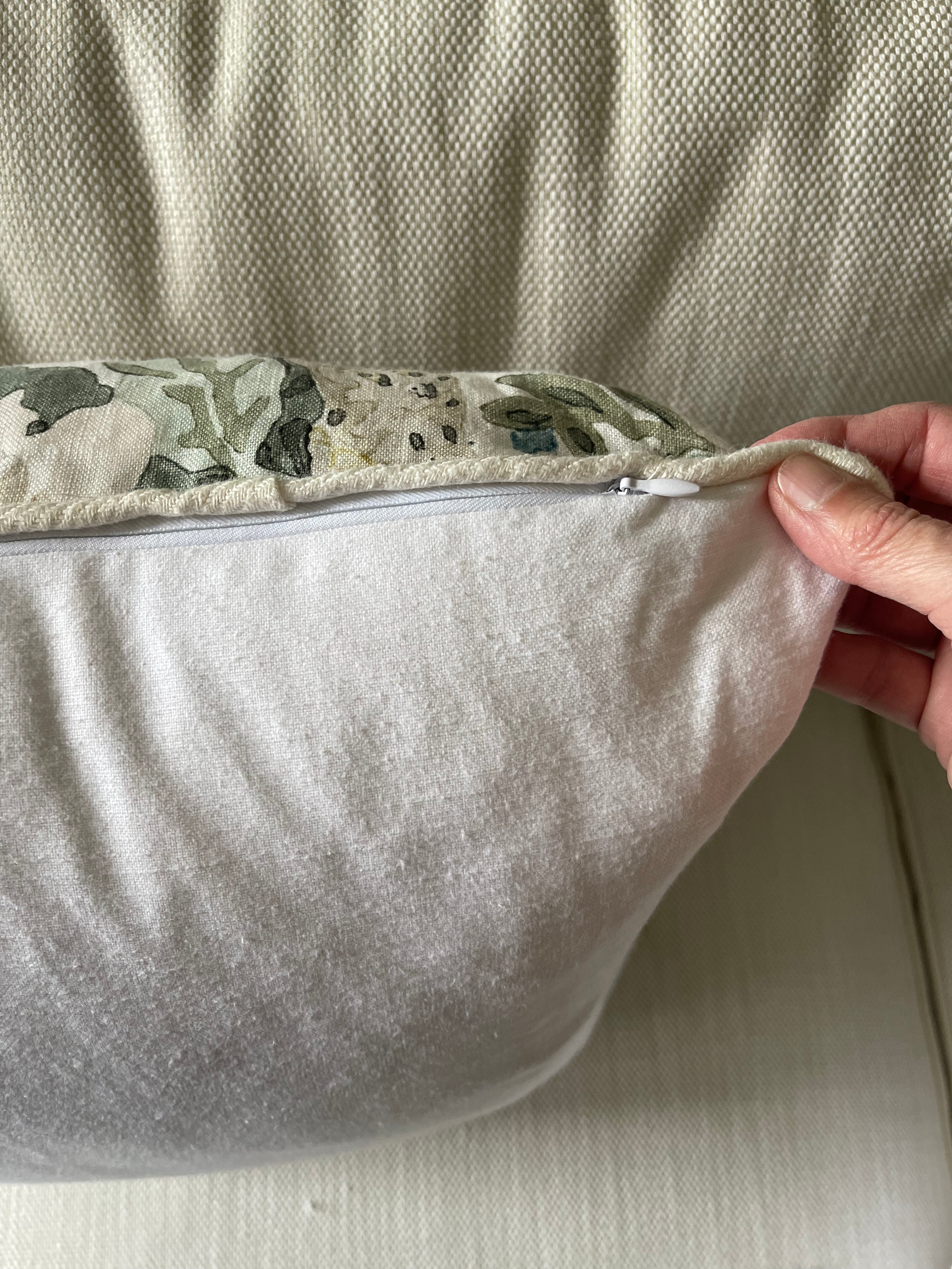 Custom Pillow in Hazelton House Magnolia Floral Fabric