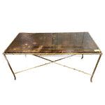 Load image into Gallery viewer, Jansen Style Lacquered Goatskin and Faux Bamboo Coffee Table
