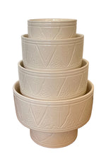 Load image into Gallery viewer, Moroccan Ceramic White Nesting Bowls
