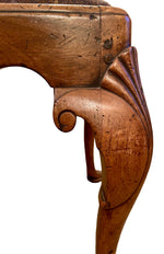 Load image into Gallery viewer, Late 19th C. English Walnut Stool with Wool Plaid
