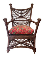 Load image into Gallery viewer, Antique American Wicker Armchair
