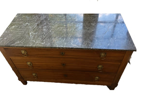 Antique French Directoire Commode with Marble Top