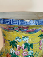 Load image into Gallery viewer, 19th Century Chinese Yellow Floral Butterfly Vase - 1860, from the collection of Mario Buatta
