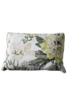 Custom Kidney Pillow in Hazelton House Magnolia Floral Fabric