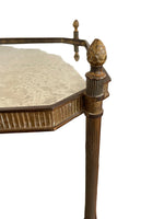 Load image into Gallery viewer, Neoclassical Style Brass and Mirrored Glass Bar Cart
