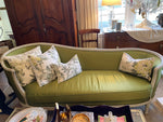 Load image into Gallery viewer, 19th C. French Louis XVI Sofa/ Canapé in Green Silk
