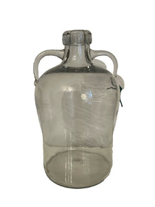Large Hand-Blown Glass Bottle with Handles