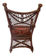 Load image into Gallery viewer, Antique American Wicker Armchair
