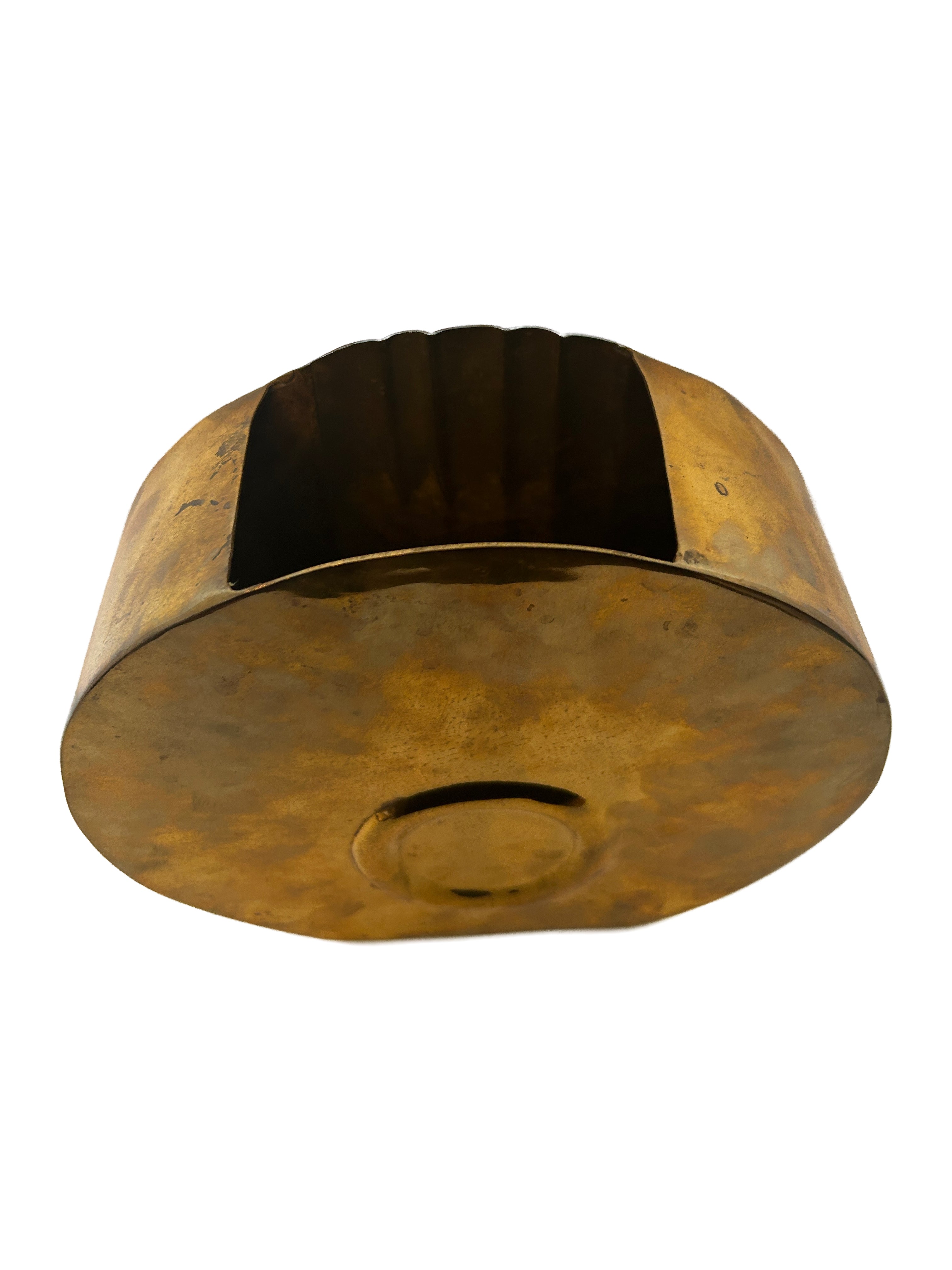 Art Deco Motif Brass Vase