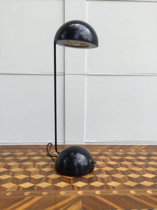 Pair of 1980s Black Italian Tronconi Illuminazione Desk Lamps