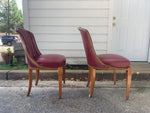 Load image into Gallery viewer, Pair of Red Leather Art Deco Side Chairs
