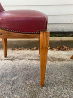 Load image into Gallery viewer, Pair of Red Leather Art Deco Side Chairs
