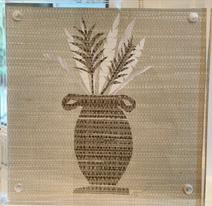 Haley Mathewes Framed Art 8"x8" Palm in Vase