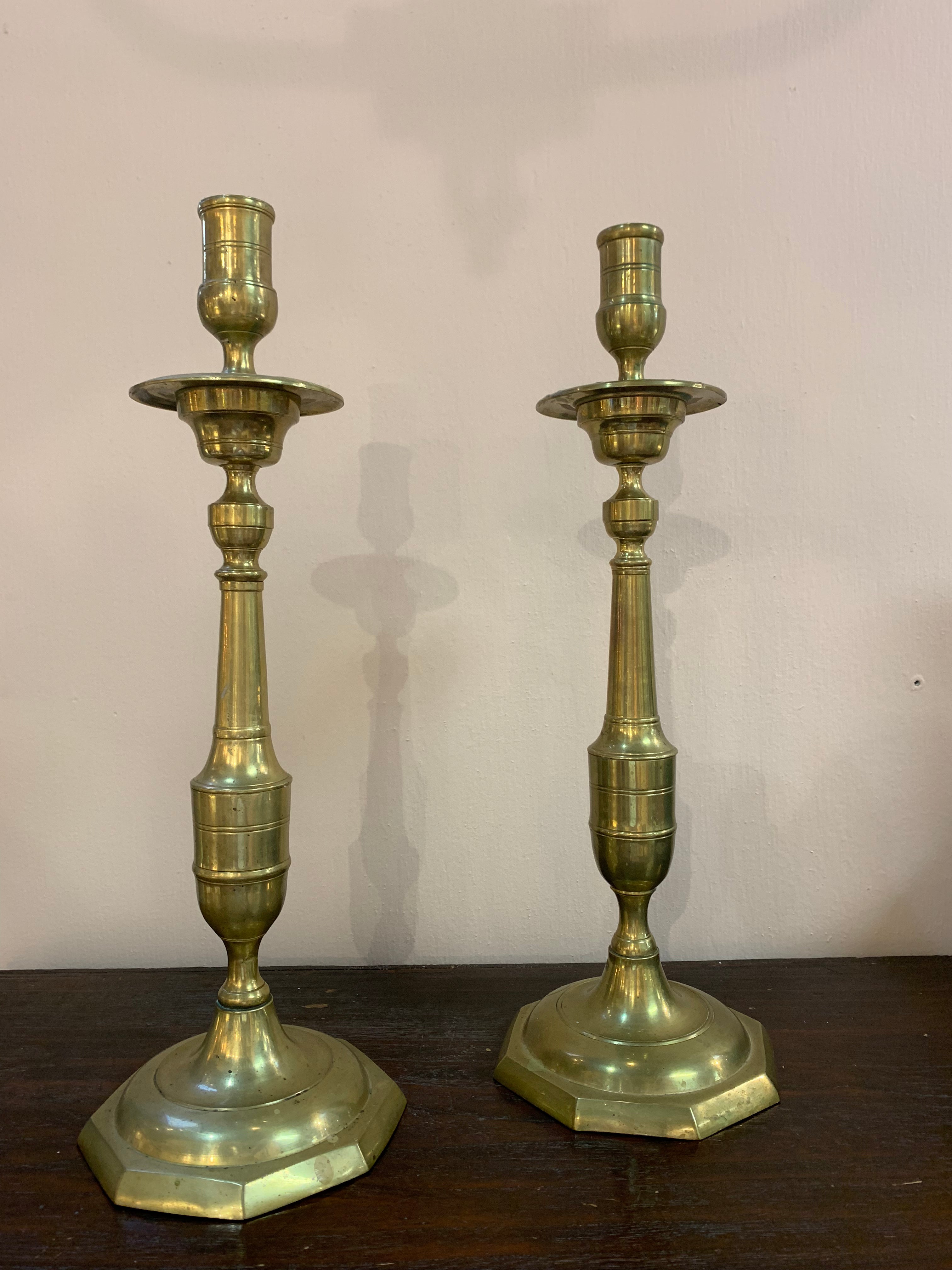 Brass Tall Candlesticks (Pair)