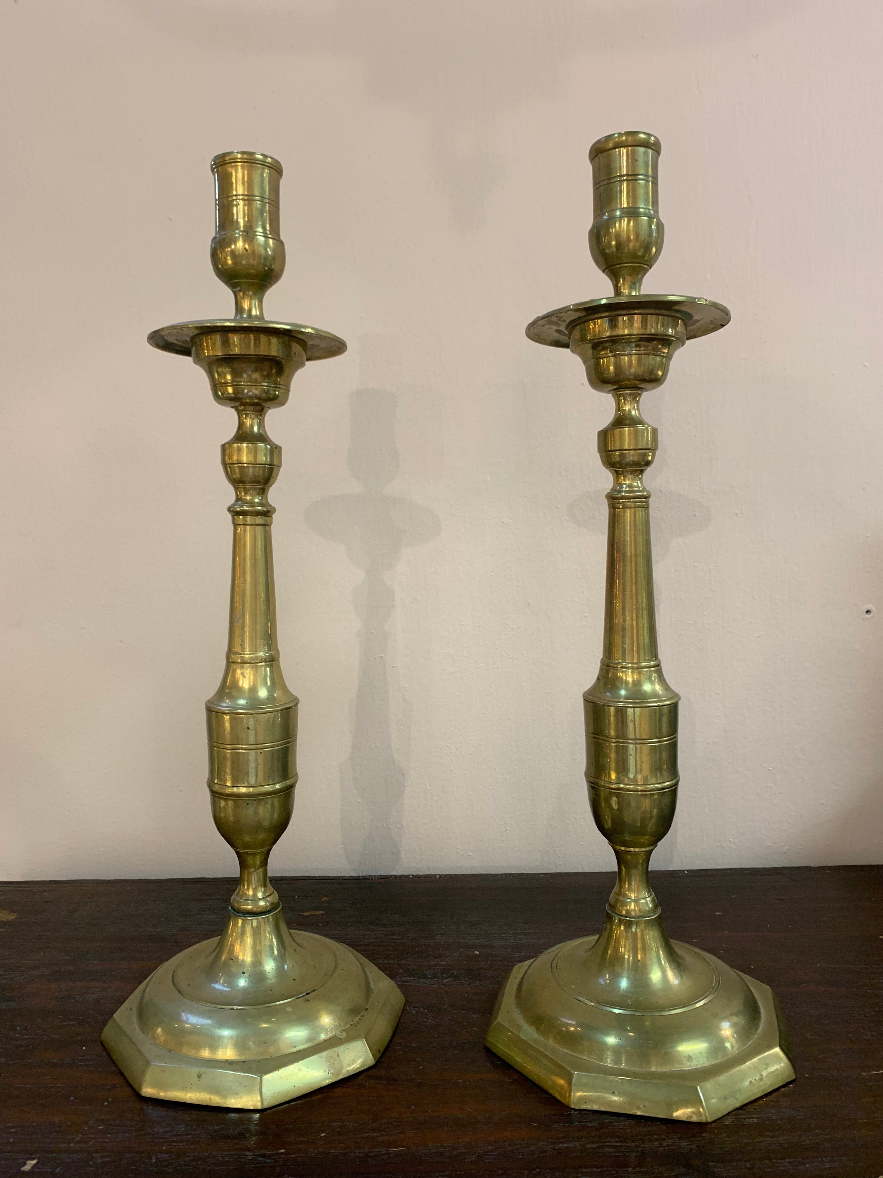 Brass Tall Candlesticks (Pair)