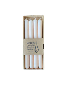 4-Pack Straight Taper Candles in Cream 10"