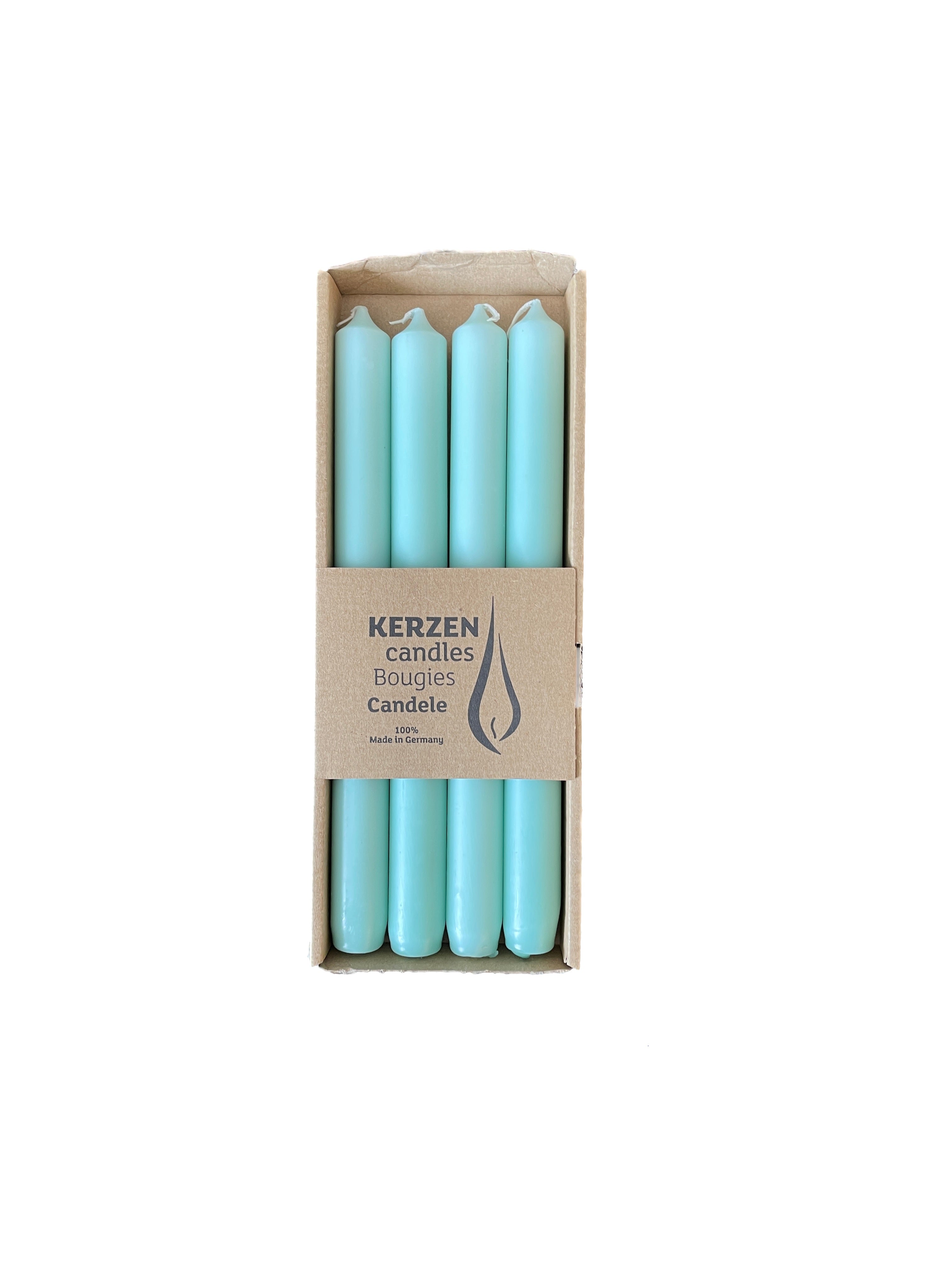4-Pack Straight Taper Candles in Mint 10"