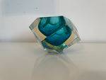 Load image into Gallery viewer, Murano Sommerso Geometric Bowl in Aqua and Acid Green
