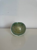 Load image into Gallery viewer, Small green and gold Murano bowl
