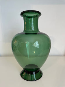 Vintage Swedish Green Glass Vase