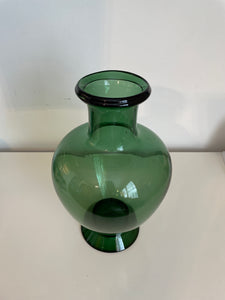 Vintage Swedish Green Glass Vase