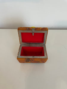 Amber Box with Hinged Lid