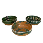 Load image into Gallery viewer, Hand-Painted Transylvanian Drip Glazed Bowls in Green
