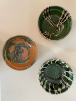 Load image into Gallery viewer, Hand-Painted Transylvanian Drip Glazed Bowls in Green
