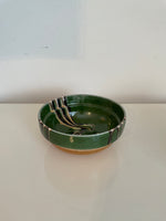 Load image into Gallery viewer, Hand-Painted Transylvanian Drip Glazed Bowls in Green
