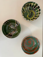 Load image into Gallery viewer, Hand-Painted Transylvanian Drip Glazed Bowls in Green
