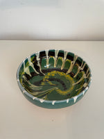 Load image into Gallery viewer, Hand-Painted Transylvanian Drip Glazed Bowls in Green
