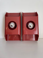 Load image into Gallery viewer, Vintage Red Kaiser Leuchten Space Age Sconces, 1970&#39;s, Pair
